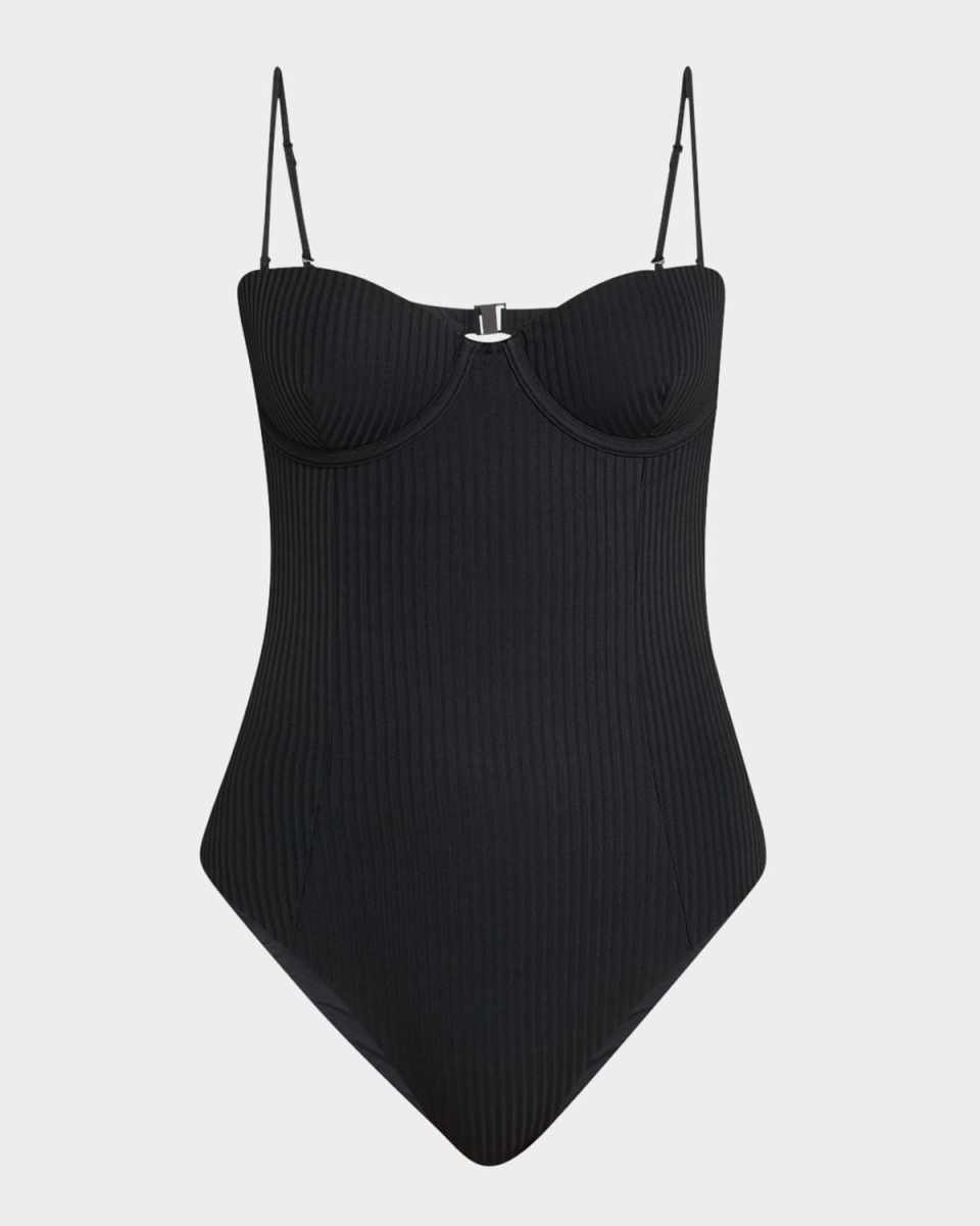 Belle Ribbed One-Piece Swimsuit